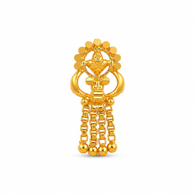 Round Floral Mandala Stone Nose Pin