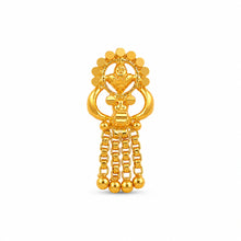 Intricate Floral Openwork Chain Nose Pin