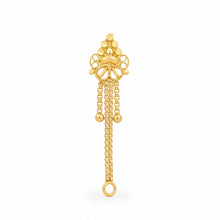 Detailed Floral Chain Loop Nose Pin