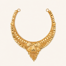 Traditional Crescent Gold Necklace