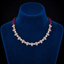 Pink Teardrop Stone Necklace