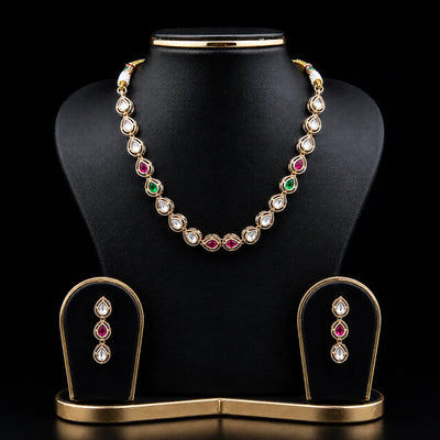 Multicolour Teardrop Necklace Set