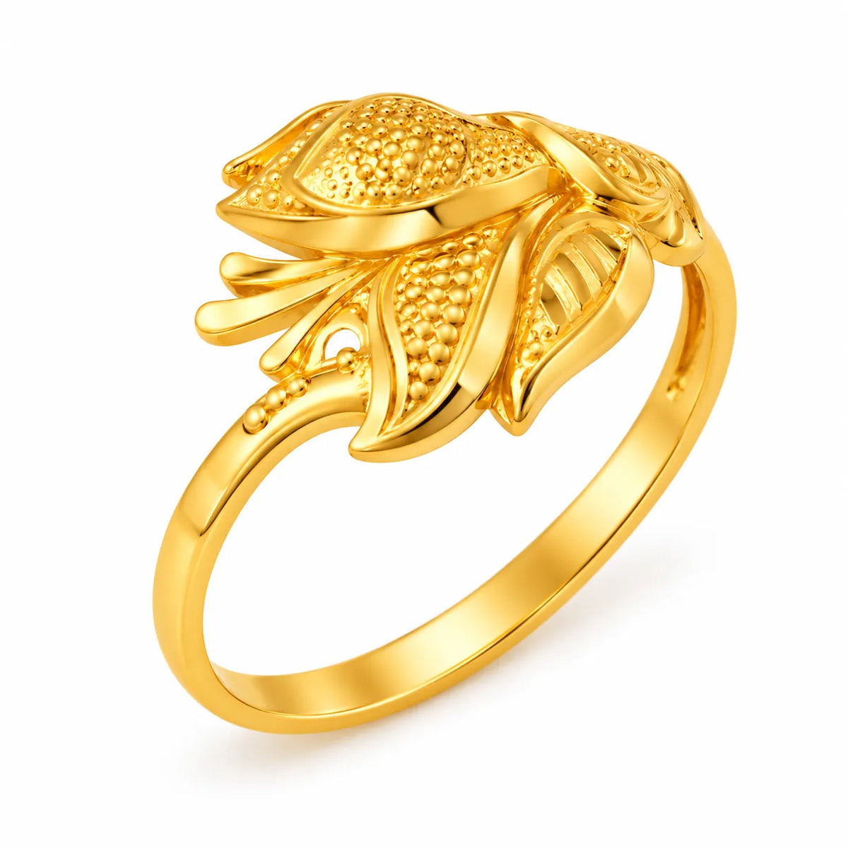 Elegant Gold Floral Ring