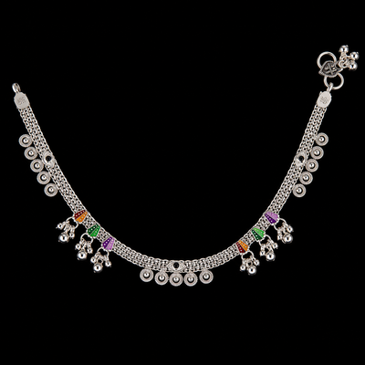 Colourful Temple-Style Charm Payal