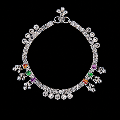 Colourful Temple-Style Charm Payal