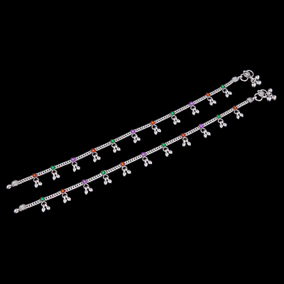 Multicolour Gemstone Charm Payal