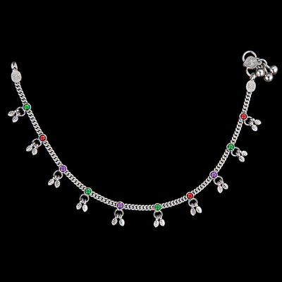 Multicolour Gemstone Charm Payal