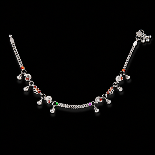 Peacock Charm Multicolour Payal
