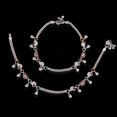 Peacock Charm Multicolour Payal