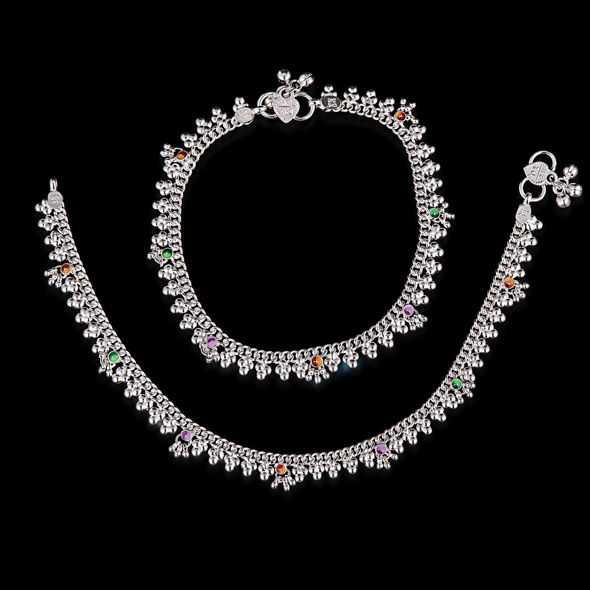 Classic Beaded Multicolour Payal