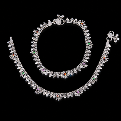 Classic Beaded Multicolour Payal