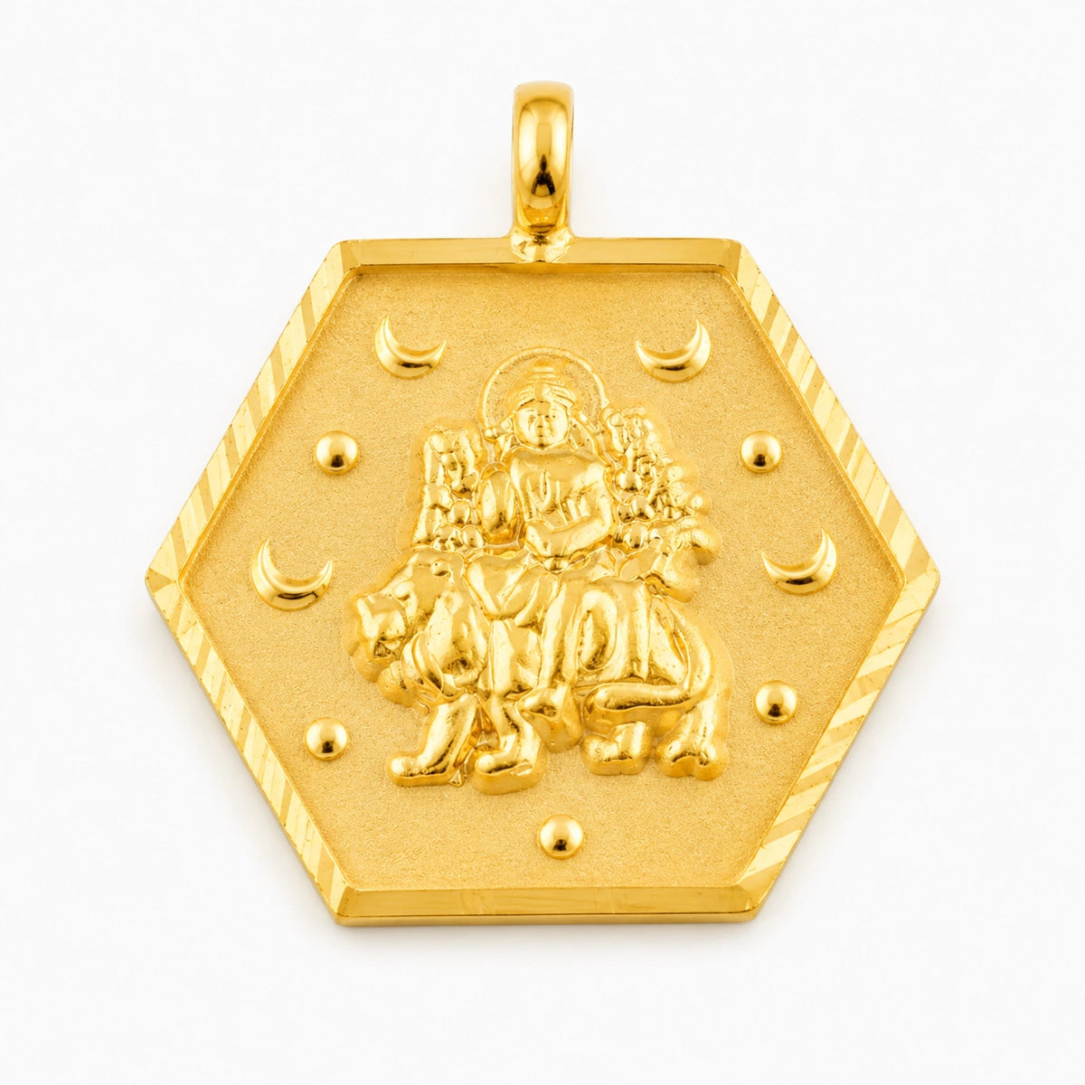 Heart-Shaped Radiating Pattern Devotional Pendant