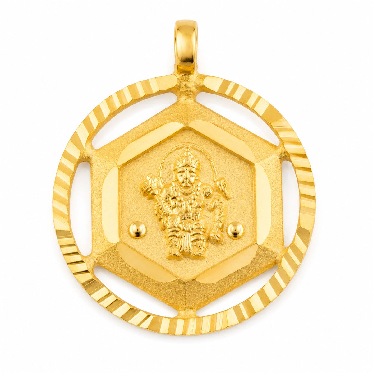 Heart-Shaped Textured Relief Devotional Pendant