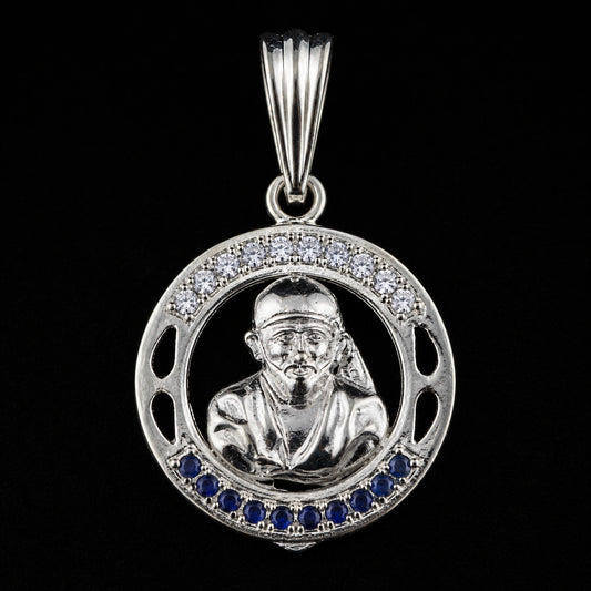 Round Deity Relief Silver Pendant