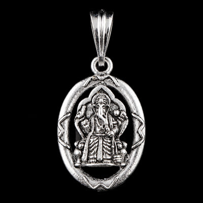 Detailed Ganesha Silver Pendant