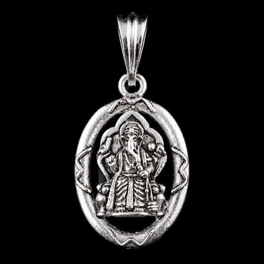 Detailed Ganesha Silver Pendant