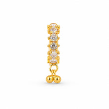 Slim Stone Row Hoop Nose Pin