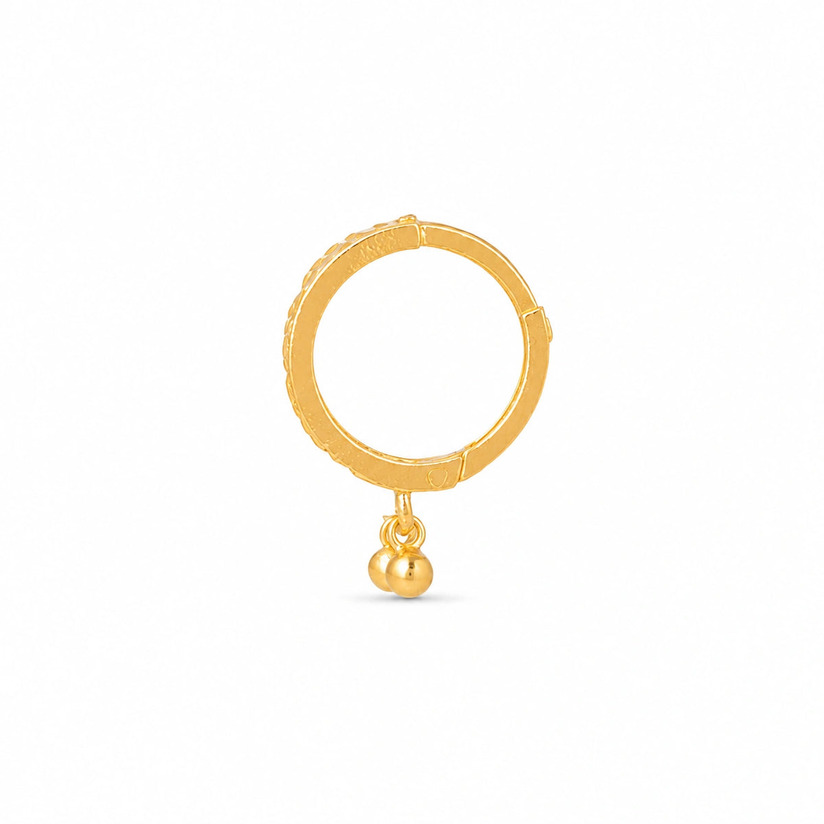 Stone-Studded Ball Dangler Hoop Nose Pin