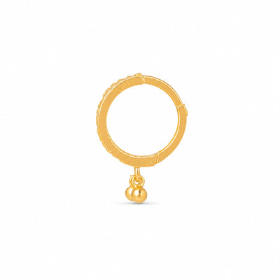 Stone-Studded Ball Dangler Hoop Nose Pin