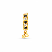 Classic Textured Gold Hoop Nose Pin