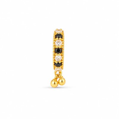 Classic Textured Gold Hoop Nose Pin