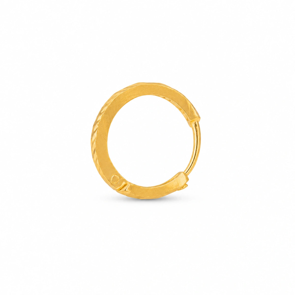 Simple Polished Gold Hoop Nose Pin