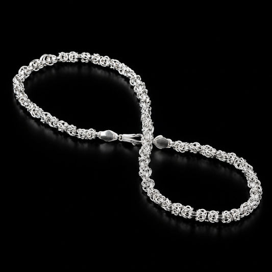 Textured Linked Silver Chain