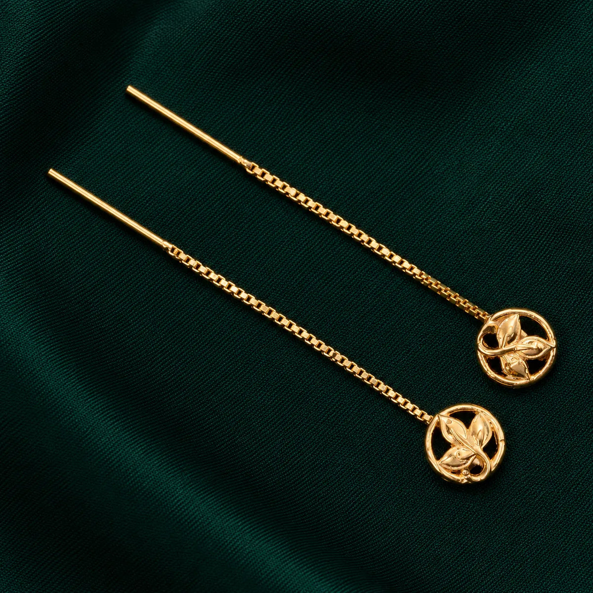 Floral Round Sui Dhaga Earrings