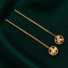 Floral Round Sui Dhaga Earrings