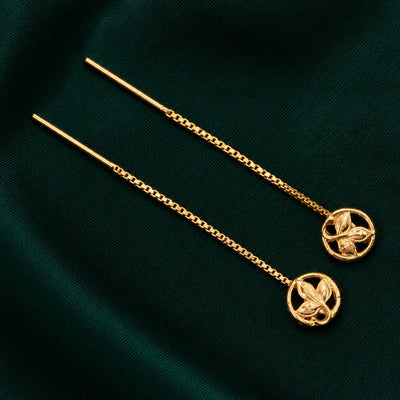 Floral Round Sui Dhaga Earrings