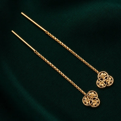 Triple Floral Sui Dhaga Earrings