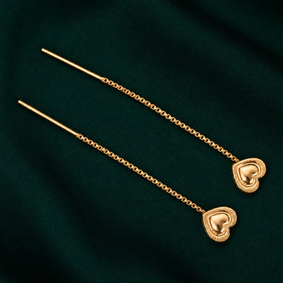 Heart Design Sui Dhaga Earrings