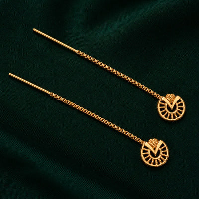 Fan Design Sui Dhaga Earrings
