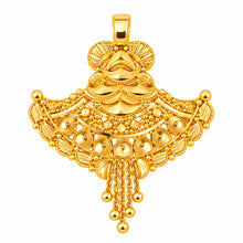 Royal Fan Design Gold Finish Pendant
