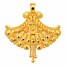 Royal Sun Motif Fan Design Pendant