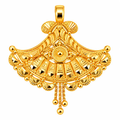 Royal Sun Motif Fan Design Pendant