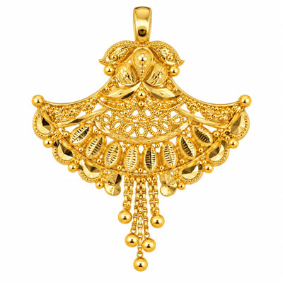 Royal Filigree Fan Design Pendant