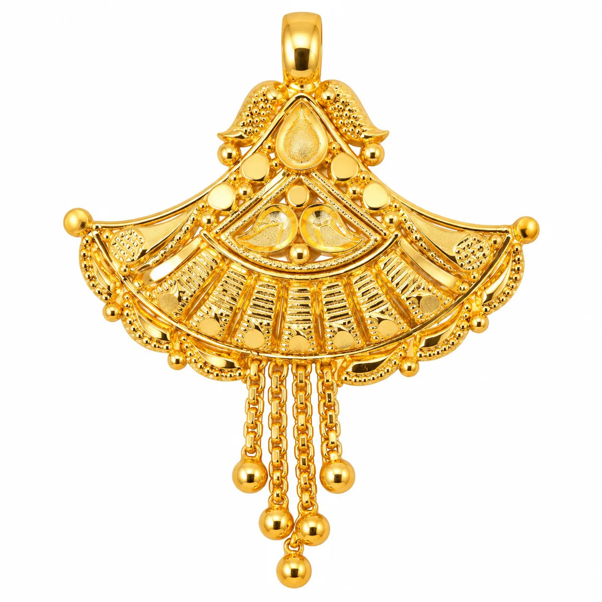 Royal Teardrop Fan Design Pendant
