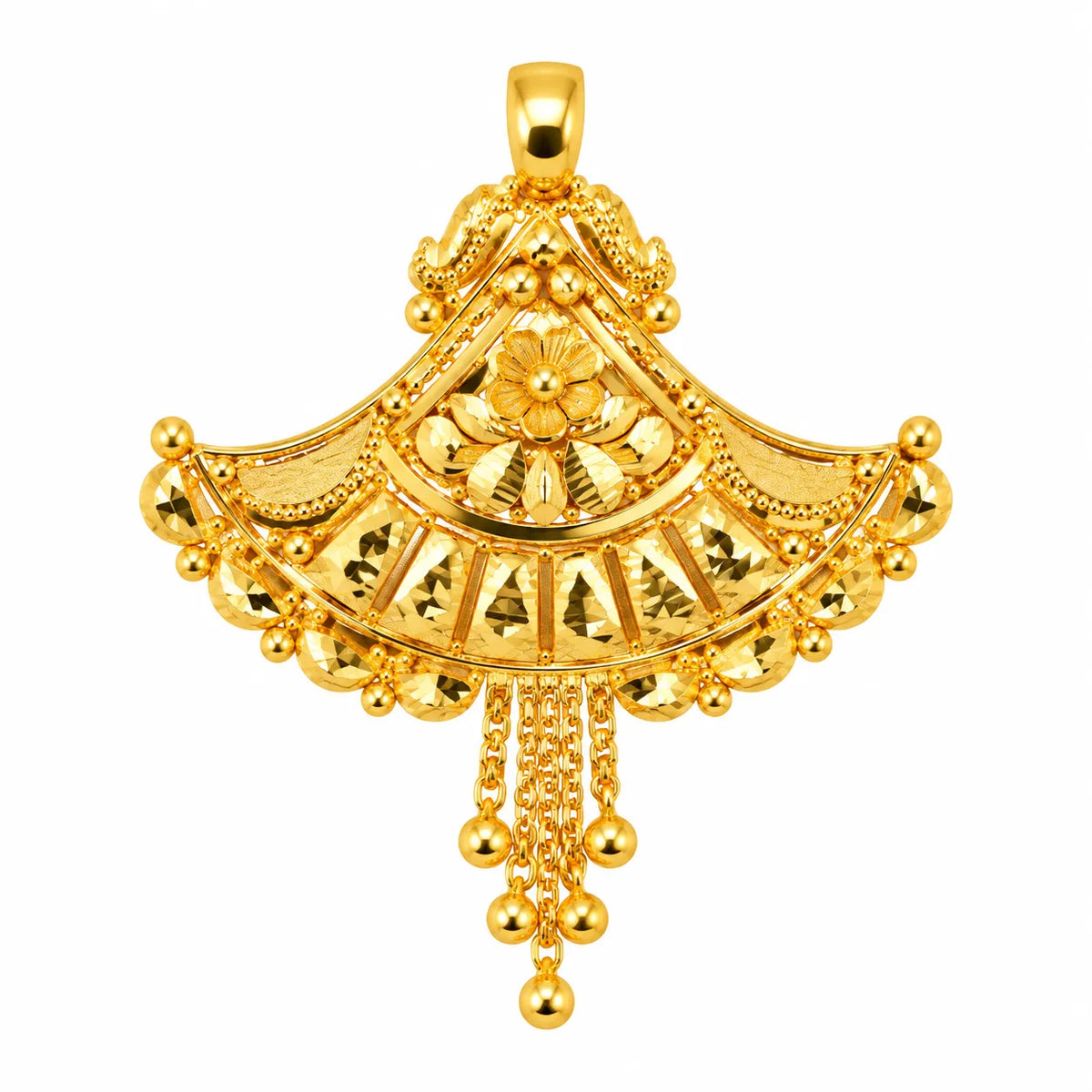 Royal Floral Fan Design Pendant