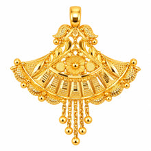 Royal Floral Filigree Fan Pendant
