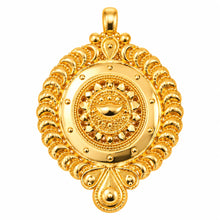 Royal Circular Designer Gold Finish Pendant