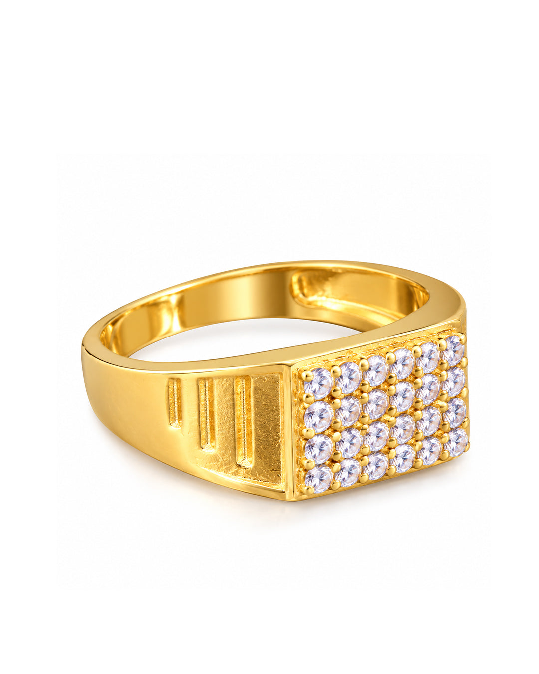 Rectangular Stone Studded Ring