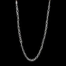 Double-Loop Interwoven Silver Chain