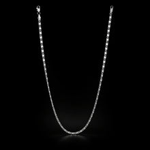 Slim Curved Link Silver Chain